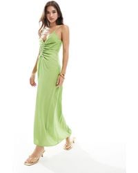 Y.A.S - Cami Maxi Dress With Ruched Front - Lyst