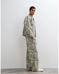 Prohibited - Loose Fit Pleat Front Camo Jeans Co-ord - Lyst