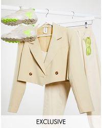 Collusion Cropped Blazer - Natural