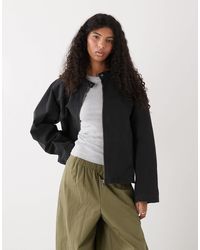 Weekday - Veste zippée en toile - délavé - Lyst