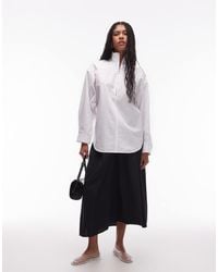 ARKET - Oversized Overhemd Met Hoge Kraag En Rits Aan De Voorkant - Lyst