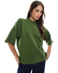 ASOS - Gebreid Oversized T-Shirt Met Structuur - Lyst