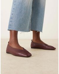 ASOS - Leslie Square Toe Ballets - Lyst