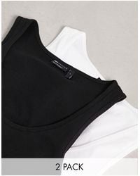 ASOS - 2 Pack Tank Top With Scoop Neck - Lyst