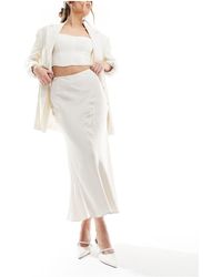 & Other Stories - Satin Midi Skirt With Panel Detail - Lyst