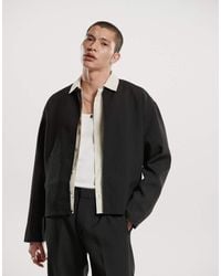 ASOS - Smart Co-ord Ribbed Bomber Jacket - Lyst