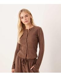 ASOS - Asos Design Petite Mix & Match Lightweight Fleece Cardigan - Lyst