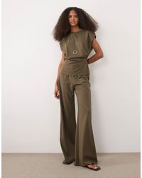 Mango - Candelo Cap Sleeve Nipped Waist Top - Lyst