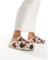 SEQWL Wide Fit - Soda Faux Fur Lined Mules - Lyst