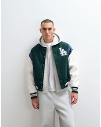 KTZ - La dodgers - veste teddy en laine mélangée - multicolore - Lyst