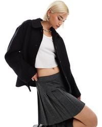Monki - – mantel aus wollmix - Lyst