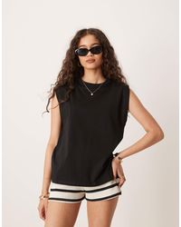 Mango - Sleeveless Elevated Shoulder Vest - Lyst