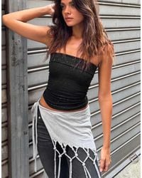 Bershka - Glitter Bandeau Top - Lyst