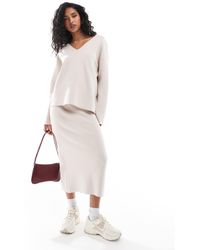 Object - Structed V Neck Jumper Co-ord - Lyst