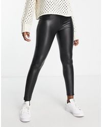 River Island - High Waist Matt Coated Legging - Lyst