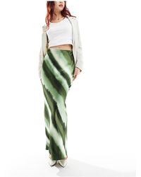 4th & Reckless - Ombre Stripe Satin Maxi Skirt - Lyst