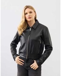Bolongaro Trevor - Real Leather Flora Bomber - Lyst
