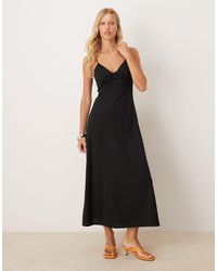 Mango - Vestito Midi Svasato Con Scollo A V E Spalline Sottili - Lyst