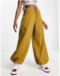 Daisy Street - Relaxed Wide Leg Parachute Pants With Drawstring Waist - Lyst