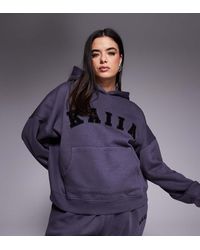 Kaiia - Sudadera Gris Oscuro Extragrande Con Capucha Y Logo De Plus (Parte De Un Conjunto) - Lyst