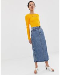 dr denim maxi skirt