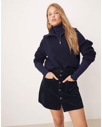 Jdy - Cord Button Through Mini Skirt - Lyst