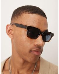 ASOS - Square Sunglasses With Tortoiseshell Fade Frame And Smoke Lenses - Lyst