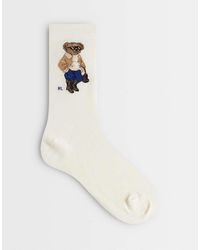 Polo Ralph Lauren - Winter Bear Print Crew Socks - Lyst