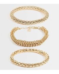 ASOS - Asos Design Curve Multi-pack Of Bracelets With Mixed Chains - Lyst