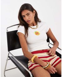 ASOS - Baby Tee With Apple Sticker Embroidery - Lyst