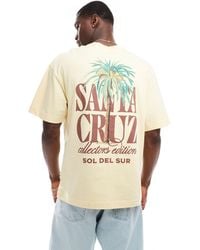Jack & Jones - T-shirt oversize color latticello con stampa "santa cruz" sul retro - Lyst