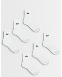Lacoste - 6 Pack Croc Logo Mid Length Sport Socks - Lyst