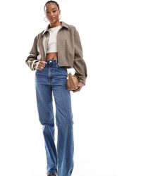 ASOS - Vaqueros Azul Medio Auténtico Cómodos Y Elásticos De Pernera Recta De Asos Design Tall - Lyst