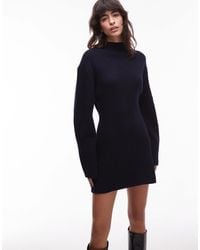 & Other Stories - Wool Knitted Mini Jumper Dress With Cinch Waist - Lyst