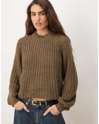 JJXX - Crew Neck Chunky Knit Jumper - Lyst