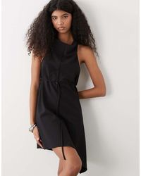 Weekday - Mini-Jurk Met Drapering, Open Achterkant En Metalen Gesp - Lyst