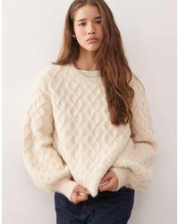 Reclaimed Vintage - Brushed Chunky Cable Knitted Jumper - Lyst