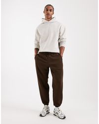 ASOS - Joggers Marrones Básicos Extragrandes De - Lyst