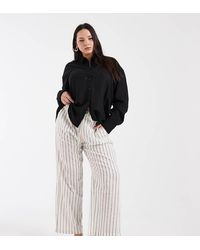 ONLY - Gestreepte Broek Met Elastische Taille - Lyst