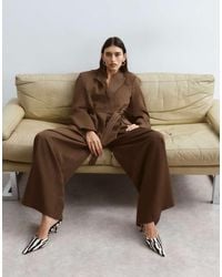 ARRANGE - Pleat Waist Wide Leg Trousers Co-Ord - Lyst