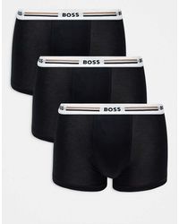 BOSS - Pack De 3 Calzoncillos Bóxer Negros Revive De - Lyst