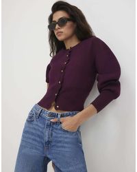 River Island - Scallop Detail Knit Cardigan - Lyst