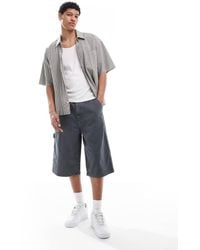 Bershka - baggy Denim Worker Short - Lyst