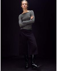 Stradivarius - Wool And Silk Boat-neck Sweater - Lyst
