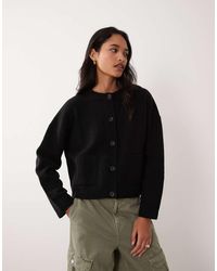 Miss Selfridge - Crew Neck Pocket Detail Cardigan - Lyst