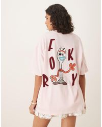 ASOS - T-Shirt Oversize Chiaro Con Stampe Disney Pixar Di Toy Story - Lyst