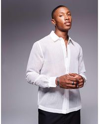 Camisa blanca transparente sale