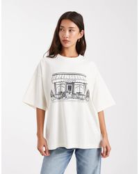 4th & Reckless - Cotton Rich Cafe Graphic Oversized T-shirt - Lyst