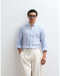 Polo Ralph Lauren - Icon Logo Striped Linen Long Sleeve Shirt - Lyst