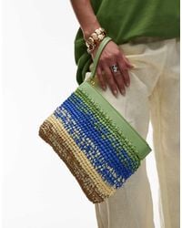 Mango - Ombre Raffia Clutch Bag - Lyst
